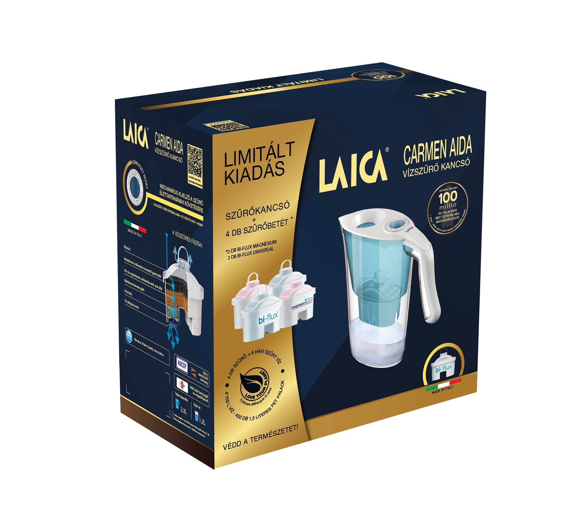 Laica universal bi-flux filter jugs