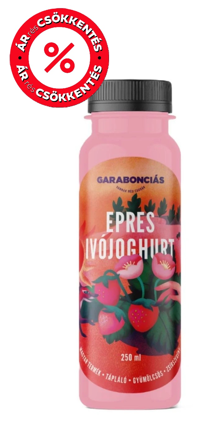 Alföldi Garabonciás epres ivójoghurt