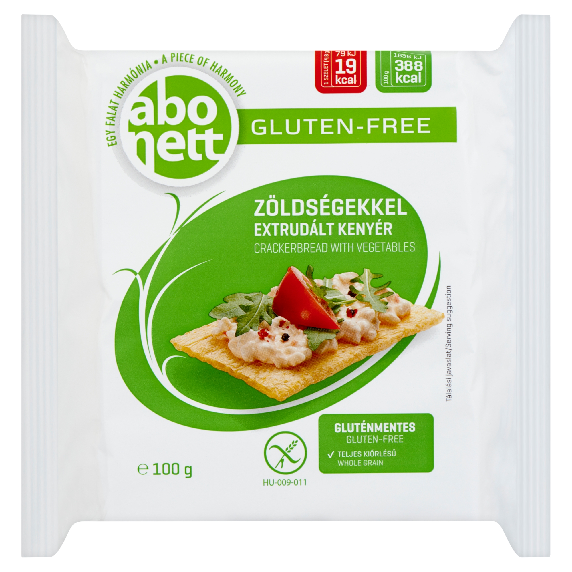 Abonett Gluténmentes Extrudált Kenyér Zöldségekkel