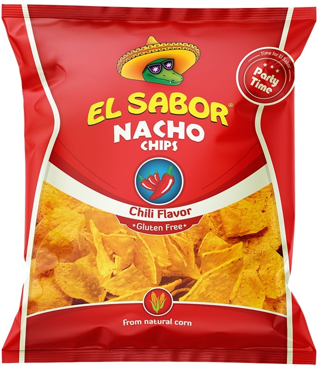 El Sabor tortilla chips Chilis (gluténmentes)
