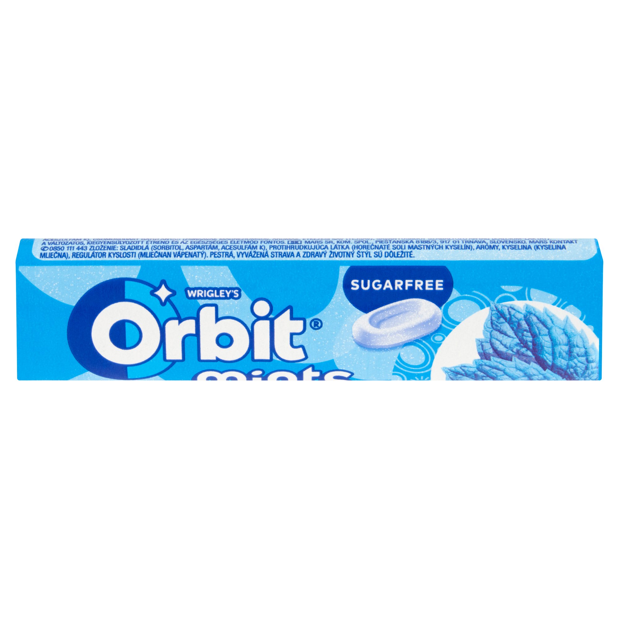 Orbit Mints Strong Mint mentaízű cukormentes töltetlen keménycukorka  édesítőszerrel