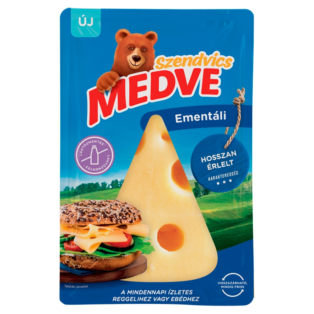 Medve Ementáli Szeletelt Sajt 4114