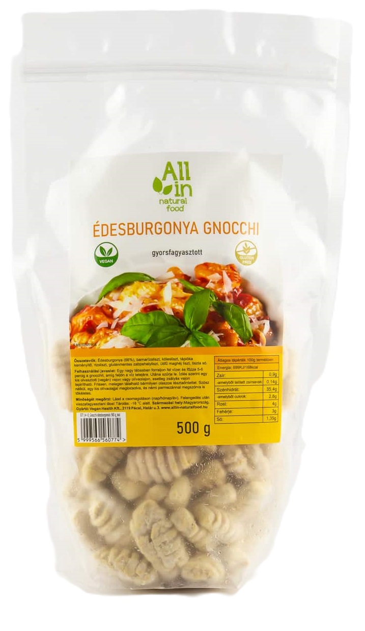 All in Natural Food Gyorsfagyasztott Édesburgonya gnocchi