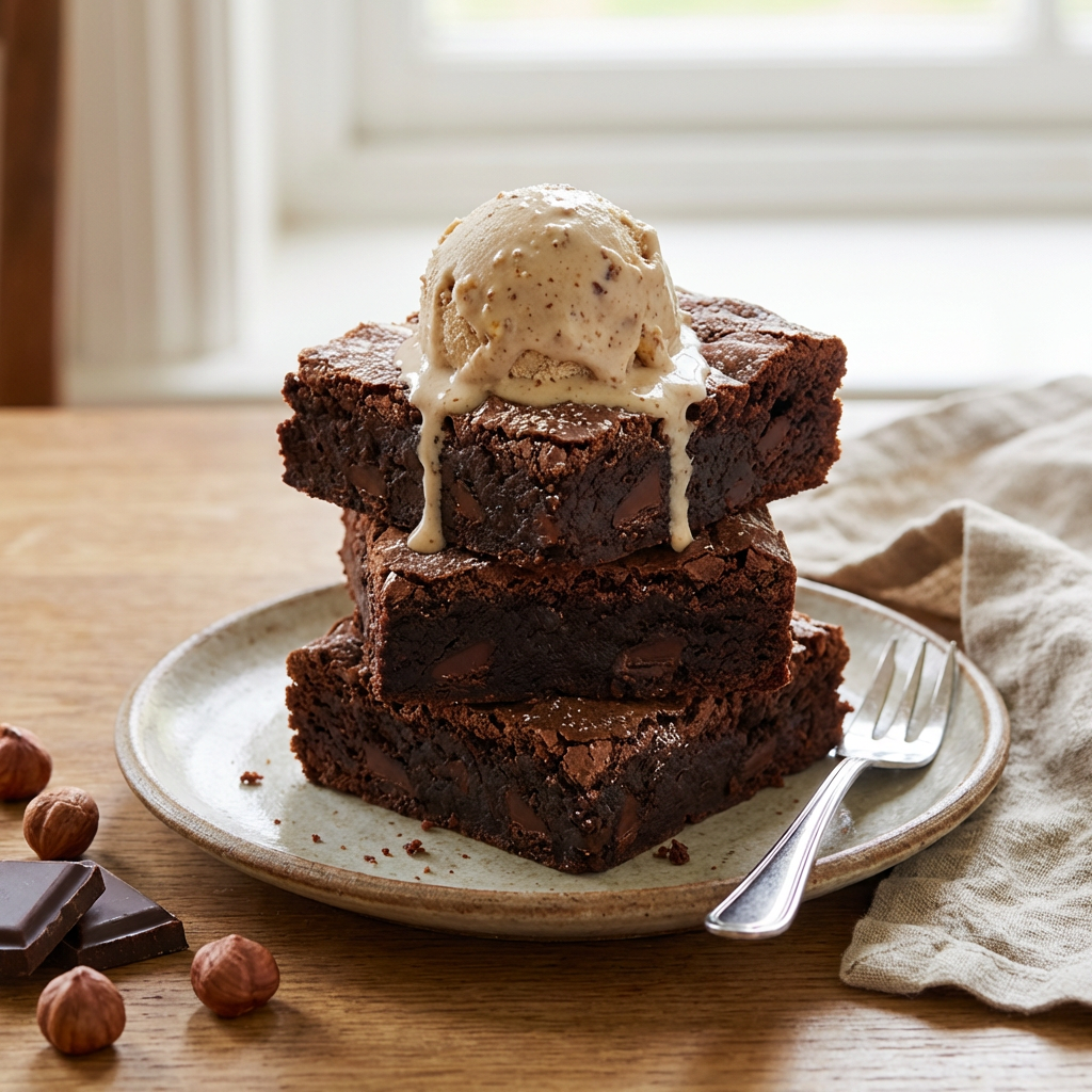 Szaftos amerikai csokoládés brownie kockák