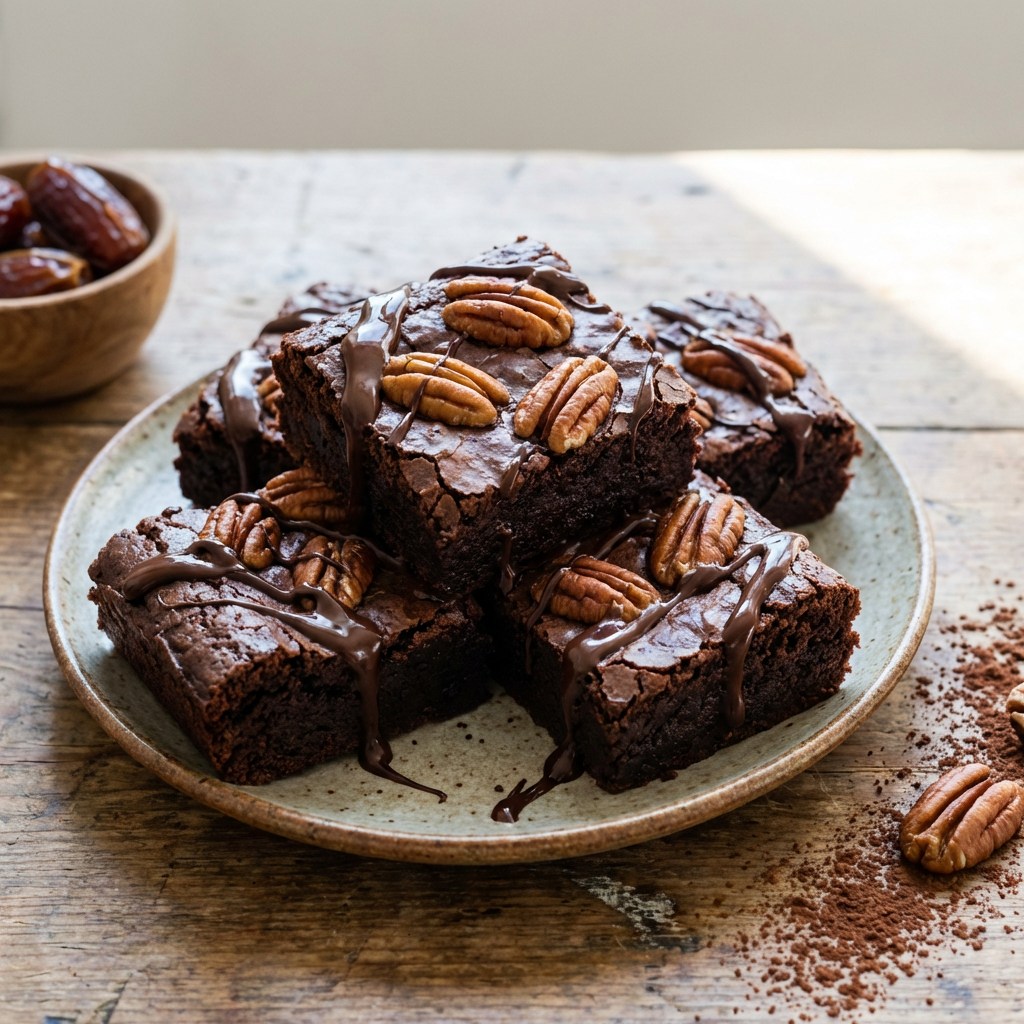 Elkészült szaftos brownie szeletek