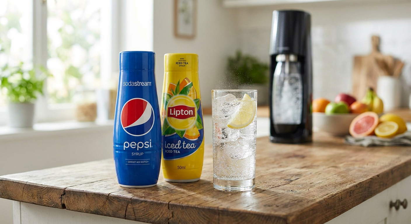 SodaStream szörpök és frissítő szénsavas pohár